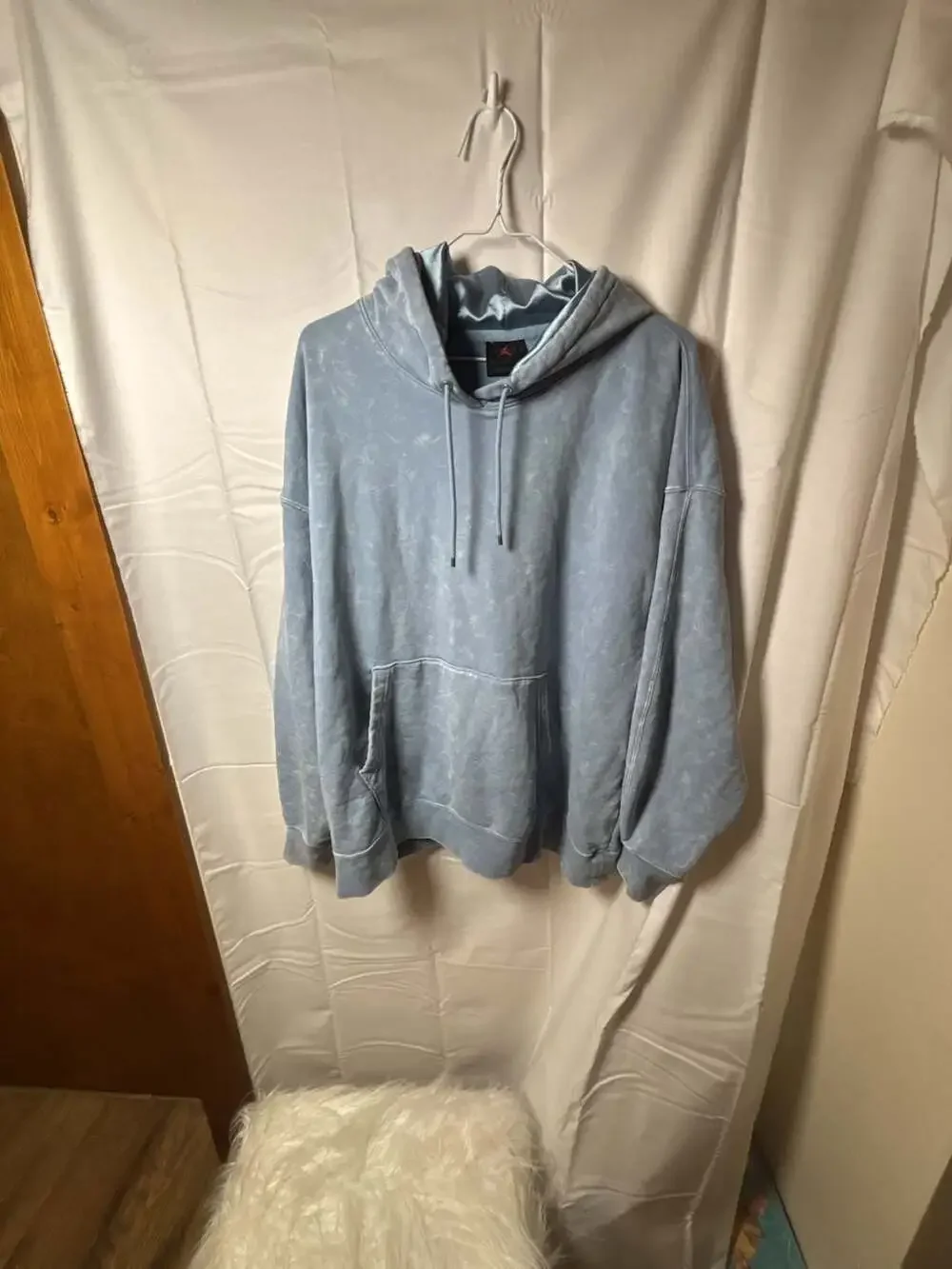 Air Jordan Flight Satin-Lined Acid Wash Pullover Hoodie